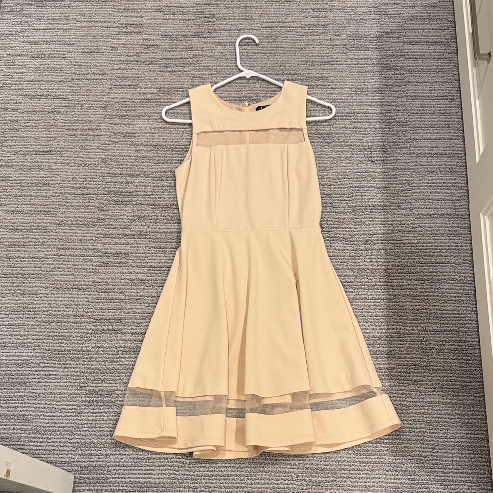Lulu's Cream and sheer dress